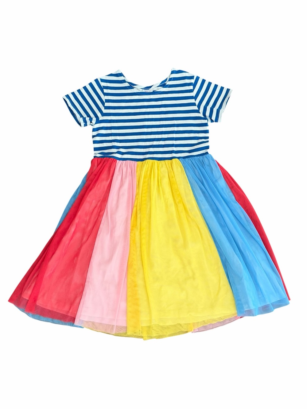 Hanna Andersson (130|8y) Rainbow Tulle Dress